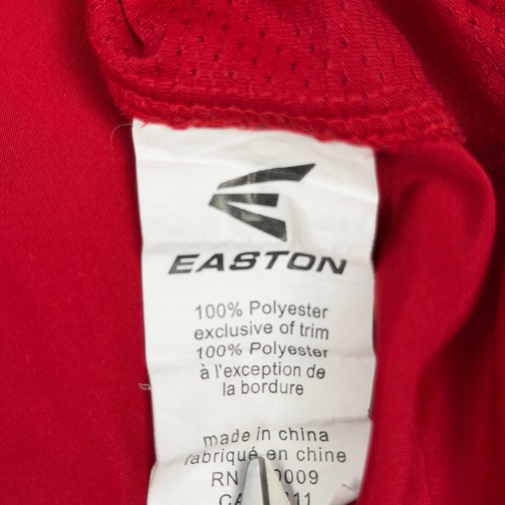 Easton Mens Small Red Baseball Batting Jacket 1/4 Zip Pullover Athletic Wind - Picture 5 of 14